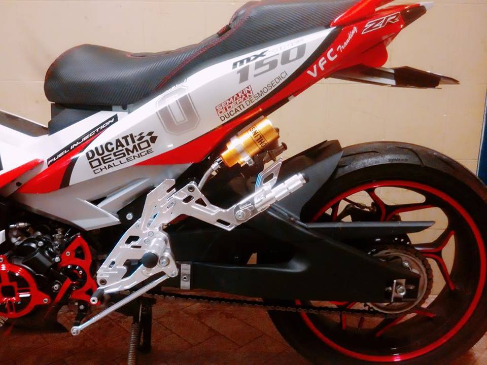 Hầm hố với bản độ Exciter 150 theo phong cách Ducati